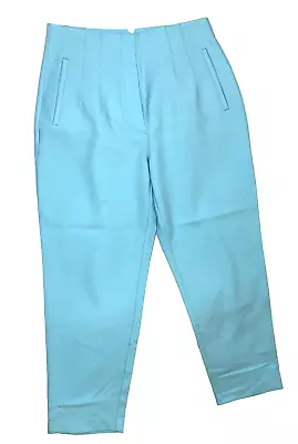 ZARA Sz XL High Waisted Sky Blue Tapered Pants - Dopamine Dressing!! • $20