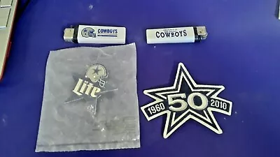  Dallas Cowboys Sleeve Pin  Miller Lite Sealed +50 Patch 2 Lighters • $69.30