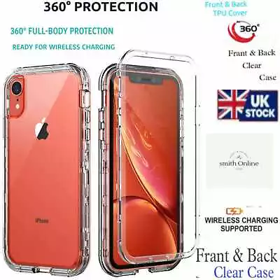 360 Case IPhone 15 14 13 12 11 Pro XR 8 Silicone Shockproof Slim 360 Phone Cover • £2.99