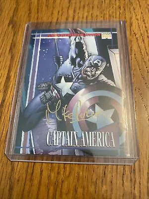 2015 Marvel Fleer Retro 1993 Skybox Auto Mike Perkins #10 Captain America • $125