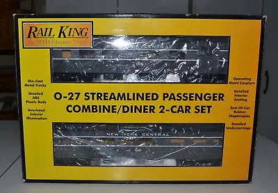 Mth Railking 30-6083 New York Central Combine / Diner 2 Car Set O Gauge - Ln • $89.99