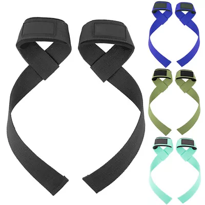 Weight Lifting Straps Single Loop Gym Training GLOVES Wrist Support Bar Strap AU • $19.98