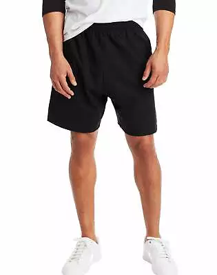 $12 • Buy Hanes Men Shorts Jersey Pocket Elastic Waist Cotton Solid 7.5 Inseam S To 4XL