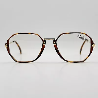 Silhouette Eyeglasses Men Ladies Angular Gold Braun Vintage 80s Mod. M 2741 New • $225.89