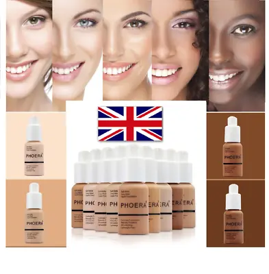 £5.75 • Buy PHOERA® Foundation Concealer Full Coverage Makeup Matte Brighten Long Lasting UK