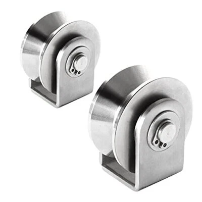 $25.19 • Buy GLEEJON 2 Inch Stainless Steel V Groove Pulley Wheel, 2PCS Heavy Duty Caster ...