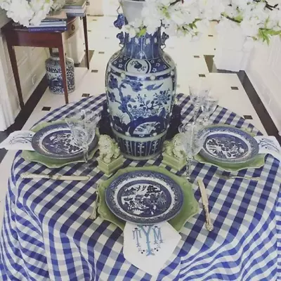 Oval Tablecloth Checkered Tablecloth All Sizes And Any Custom Table Cloth Size • $57