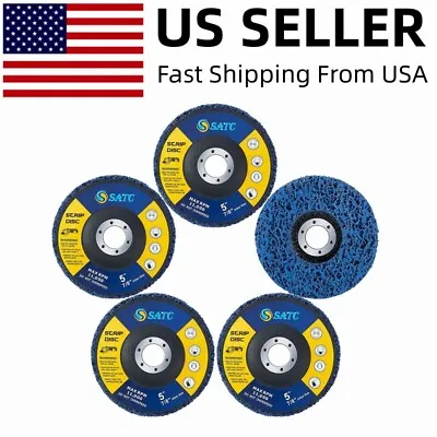 5 Pack 5''x7/8  Poly Strip Disc Wheel Paint Rust Removal Clean Angle Grinder New • $30.69