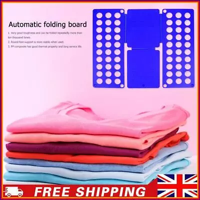 Plastic Clothes Folding Board Kids Shirt Folder Home Storage Tool (Blue) • £6