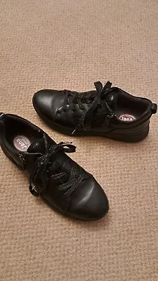 Ladies Jana Relax Black Leather Shoes UK 6.5 Eur 40 • £4.99