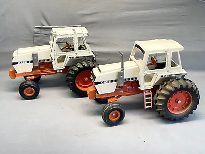 $125 • Buy Pair 1/16 Vintage Ertl White Case 2590 Tractor Silver Muffler W/ Cab One Is Nice