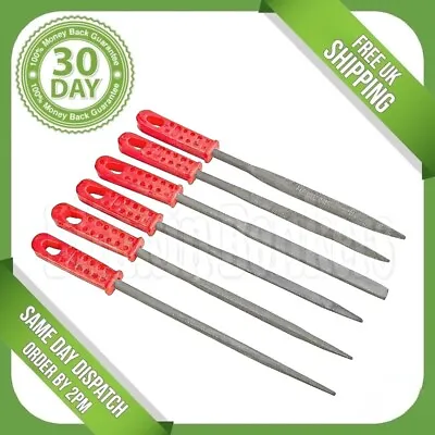 6pc Precision Needle File Set Jewellers Craft Watchmaker Small Tool Craft Metal • £3.69