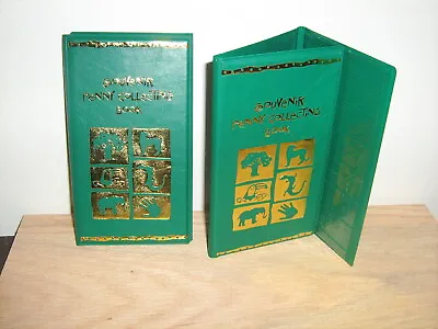 2 GREEN Elongated Penny Souvenir Book With 2 Copper Pressed Pennies! • $15.95