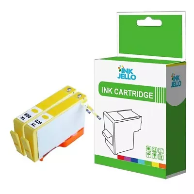 2 Yellow Ink Cartridge For HP 920XLY Officejet 6000 6500 6500A 7000 7500A • £5.78