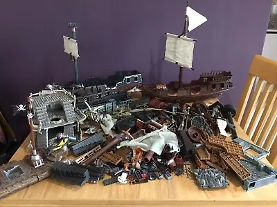 Mega Bloks Pyrates Bundle Of Ships And Other Bits Incomplete  • £8