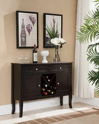 $185.99 • Buy Kings Brand Furniture - Wine Cabinet Breakfront Buffet Storage Console Table