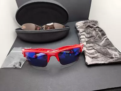 Oakley Fast Jacket XL Sunglasses OO9156-16 Infrared/+Red Iridium VR28 • $90