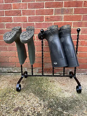 Blacksmith Hand Made Wrought Iron Welly Boot Stand Rack Made In UK • £40