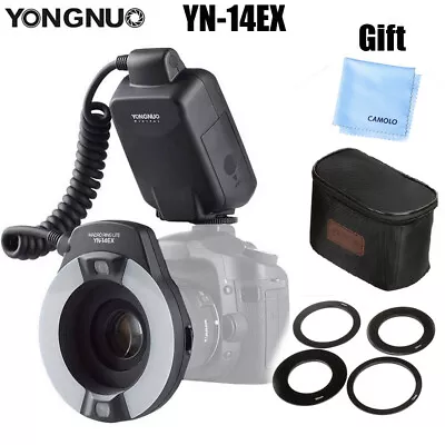 YONGNUO YN-14EX TTL Macro Ring LED Flash Light + Adapter Rings For Canon Cameras • $139.99