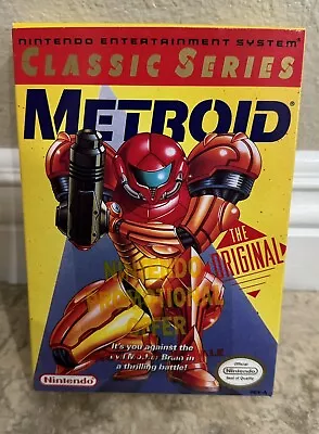 NES Metroid Yellow Label Classic Series NFR Not For Resale Complete In Box CIB • $257