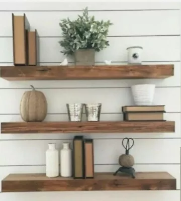 Rustic Floating Industrial Mantle Shelf Shelves Brackets Handmade From £ 0.99 • £50