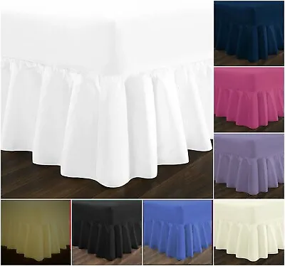 4FT Small Double Fitted VALANCE Sheet Deep 16  Frill Mattress Bed Cover Or PCase • £3.47