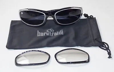 $28 • Buy Baruffaldi Taeg Black Lenses Grey Clear Motorcycle Glasses Shield Goggle Eyewear
