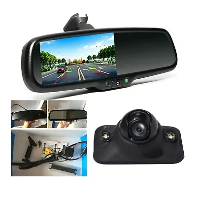 4.3 TFT LCD Car Rear View Mirror Monitor Screen With Reversing Backup Camera Kit • $71