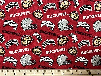 OHIO STATE UNIVERSITY BUCKEYES Tone 1/2 Yard (18” X 42”) 100% Cotton Fabric • $9.95