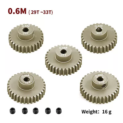 M0.6 3.175mm 21T-30T Pinion Motor Pinion Gear Set For 1/10 RC Car Model • £14.39