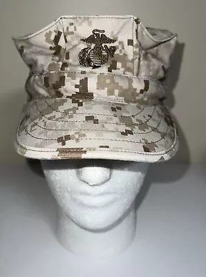 USMC Marine Corps Cover Garrison Desert MARPAT Cap Size MEDIUM • $8.99