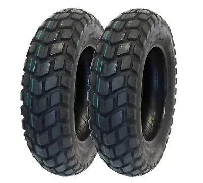 SET OF TWO: Tire 120/90-10 (P126) Tubeless Front/Rear Motorcycle Scooter Moped • $100.90