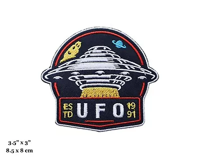 UFO Flying Saucer 1991 Alien ET Space Embroidered Iron On Patch • $4.99