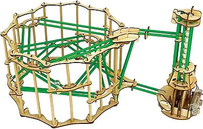Engenius Helix Marble Run - Intricate Laser-Cut Plywood Puzzle Perpetual Motion • £19.45