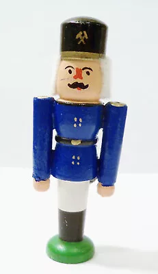 Erzgebirge Germany Soldier Guard Nutcracker Style Wooden Wood Miniature Figure • $5.99