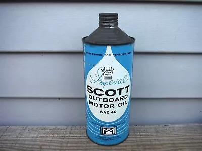 Vintage 1 Quart Scott Mcculloch Outboard Motor Oil Can Nice Nr! Man Cave • $17.50
