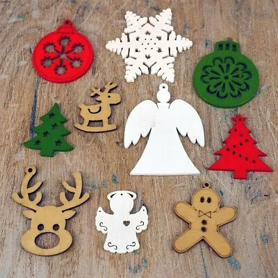 Snowflakes Trees Bauble Christmas Cards  Decoration Crafts Cards  10 Designs • £1.99