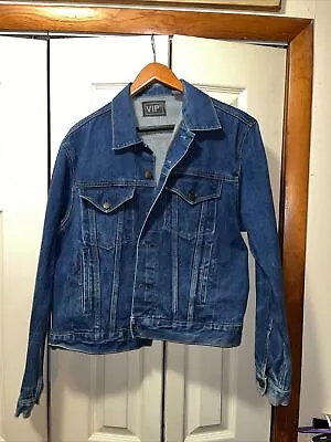 Men’s Jean Denim Jacket Size Large By VIP • $39