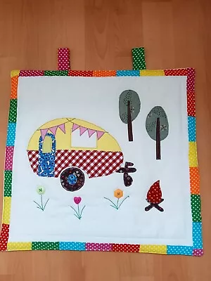 Handmade Caravan Camping Wall Hanging New Applique Z • £18