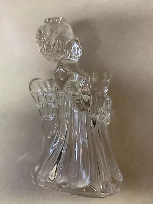 Mikasa Crystal Angel Taper Candle Holder Figurine Germany W/ Sticker • $13.50