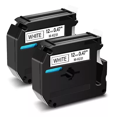 2 PK Black On White Compatible For Brother P-touch Labels M231 MK231 PT-100 110 • $7.59