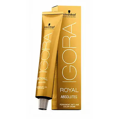 Schwarzkopf Igora Absolutes Permanent Anti-Age Colour 60ml OLD PACKAGING • £4