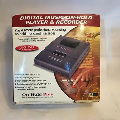 On-Hold Plus 8-Min Digital Flash Memory Music-On-Hold Player/Recorder OHP 3000 • $29.99