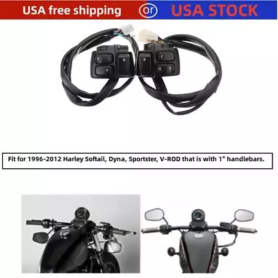 1  Handlebar Switches Control W/ Wiring Harness For Harley Dyna Sportster V-Rod • $31.49