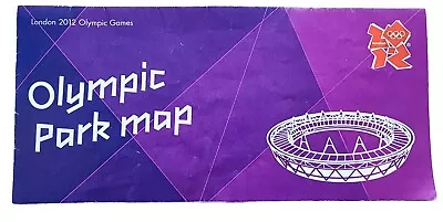 London 2012 Games Official Olympic Park Map Souvenir Collectors  • £5.25