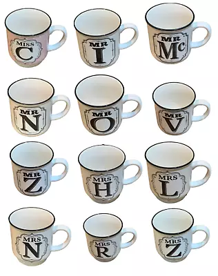 Alphabet Mug Mr / Mrs / Miss Men's Women's Gift Mug Birthday - Stoneware Mugs • £6.95