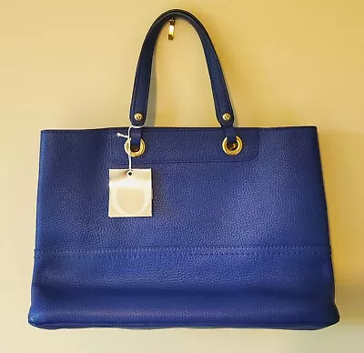 $199.95 • Buy Oroton Leather ENTOURAGE Tote Hand Bag Brand New With Tags Indigo Blue