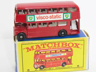 Matchbox Toy No. 5 London Bus BP Visco-Static Original E Type Box Boxed 5d • £36
