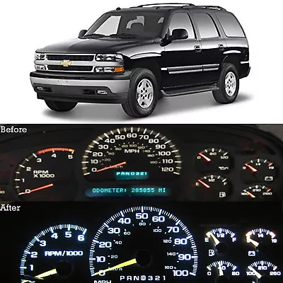 WHITE LED Dash Cluster Instrument Gauge Replacement Light Kit Fits 00-02 TAHOE • $10.99