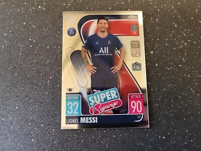 Match Attax Chrome 2021/22 Ns 5 Lionel Messi (psg) New Signing Mint  • £3.95